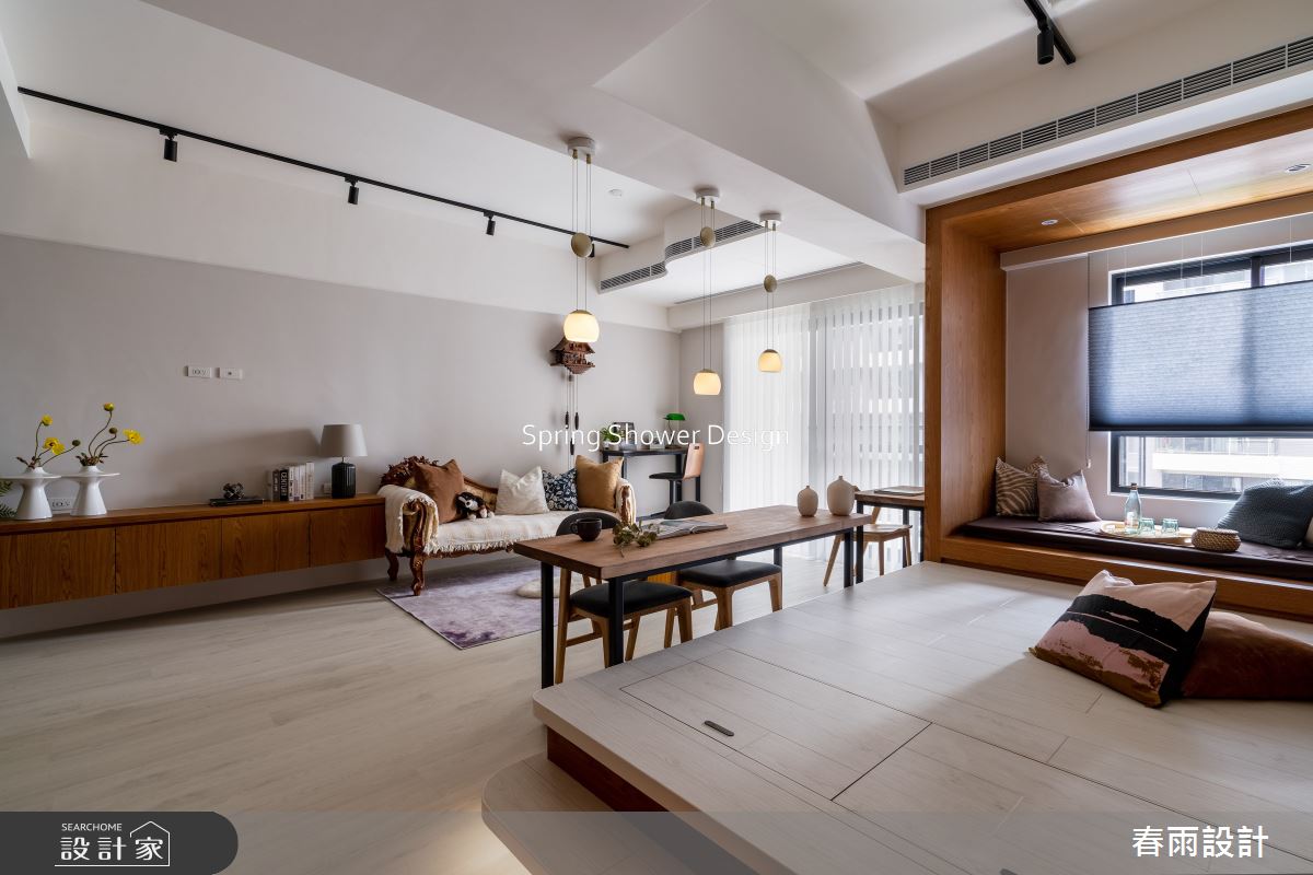 新成屋(5年以下)＿休閒風客廳餐廳和室多功能室案例圖片＿春雨設計＿春雨_242 遠雄之星1之21