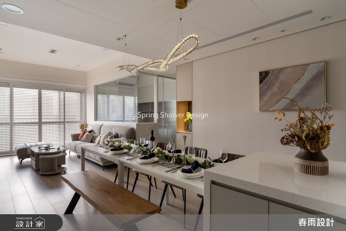 中古屋(5~15年)＿美式風客廳餐廳案例圖片＿春雨設計＿春雨_244 遠雄文青之4