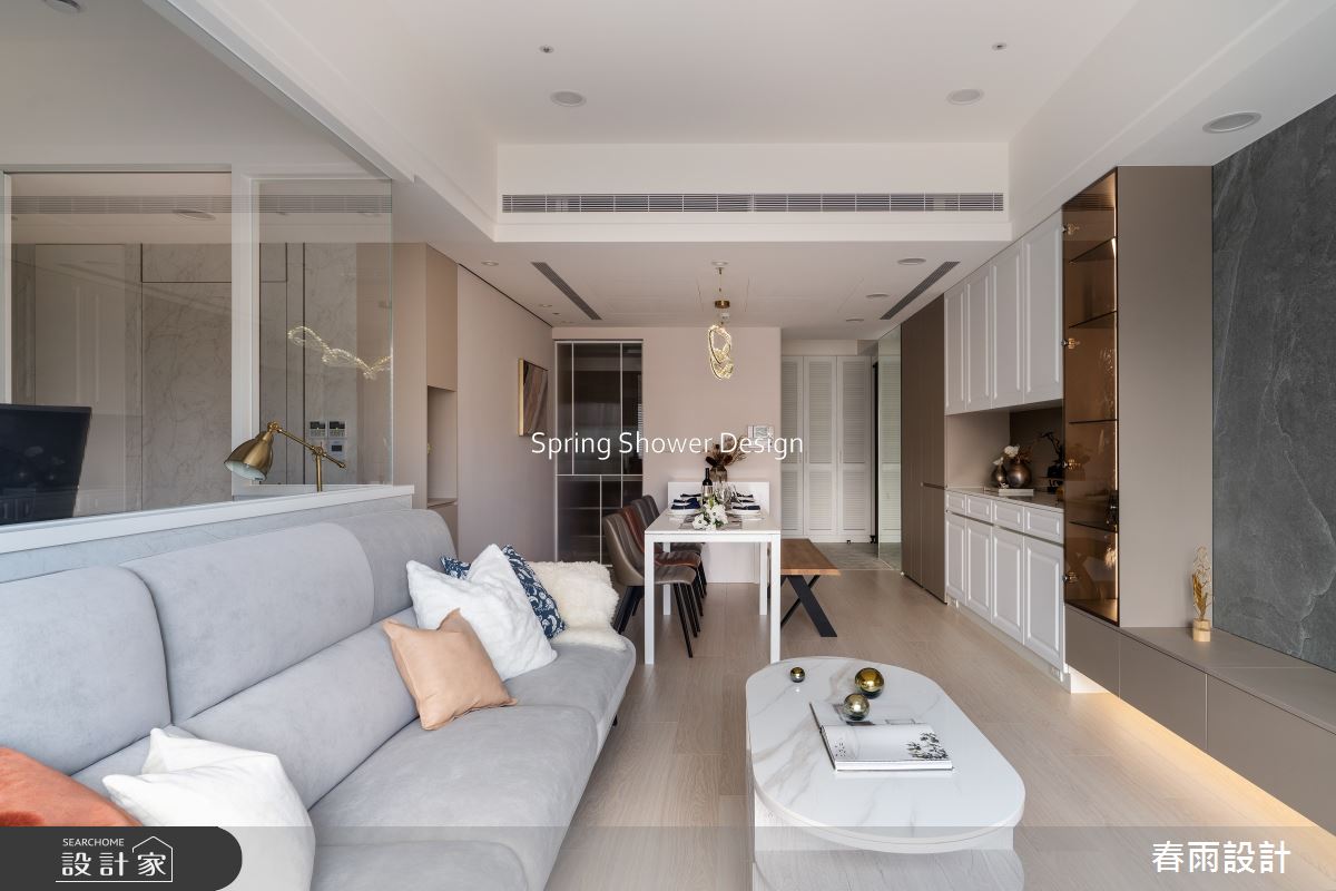 中古屋(5~15年)＿美式風玄關客廳餐廳案例圖片＿春雨設計＿春雨_244 遠雄文青之11