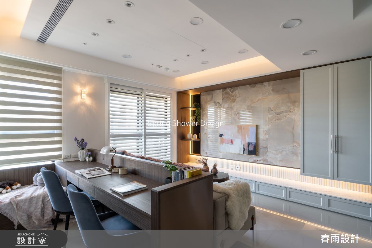 新成屋(5年以下)＿美式風客廳書房案例圖片＿春雨設計＿春雨_246 大安王公館之7