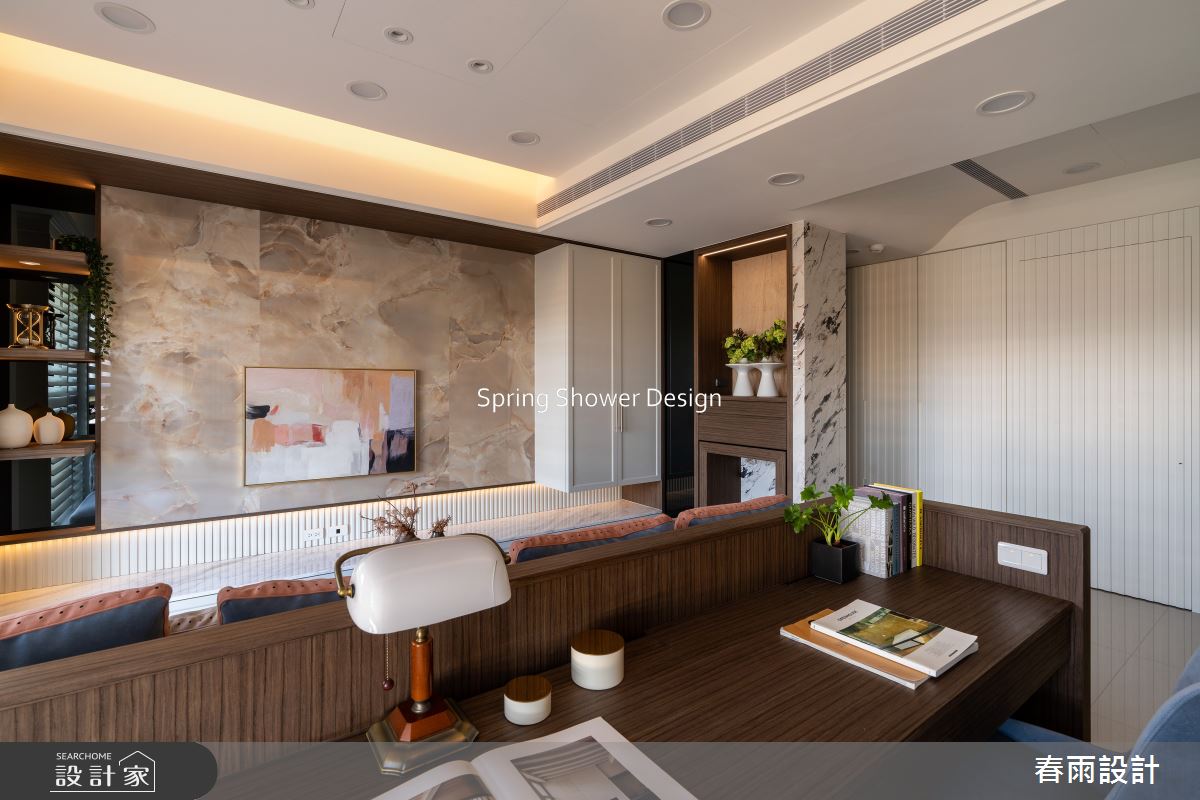 新成屋(5年以下)＿美式風客廳書房佛堂案例圖片＿春雨設計＿春雨_246 大安王公館之14