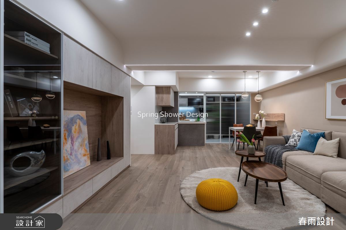 老屋(16~30年)＿現代風客廳餐廳案例圖片＿春雨設計＿春雨_254 花旗大廈之2