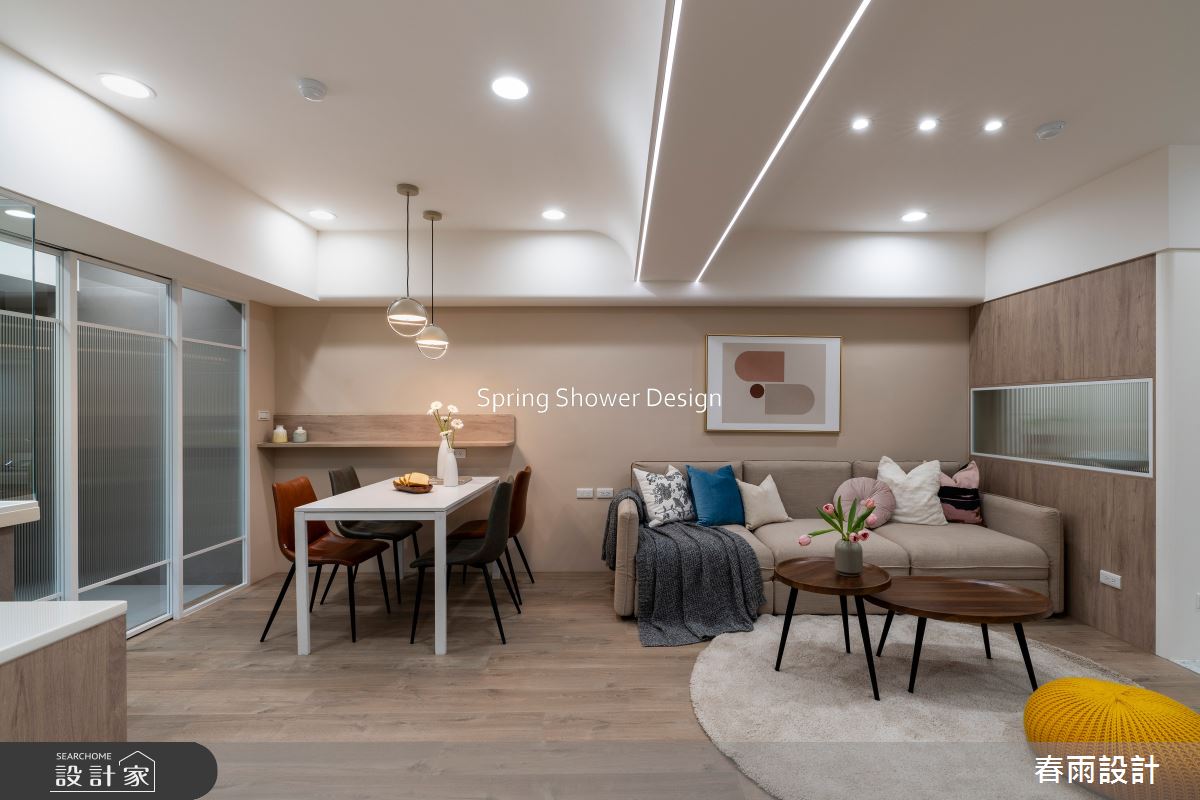 老屋(16~30年)＿現代風客廳餐廳案例圖片＿春雨設計＿春雨_254 花旗大廈之4