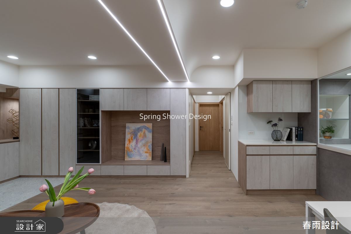 老屋(16~30年)＿現代風客廳走廊案例圖片＿春雨設計＿春雨_254 花旗大廈之9