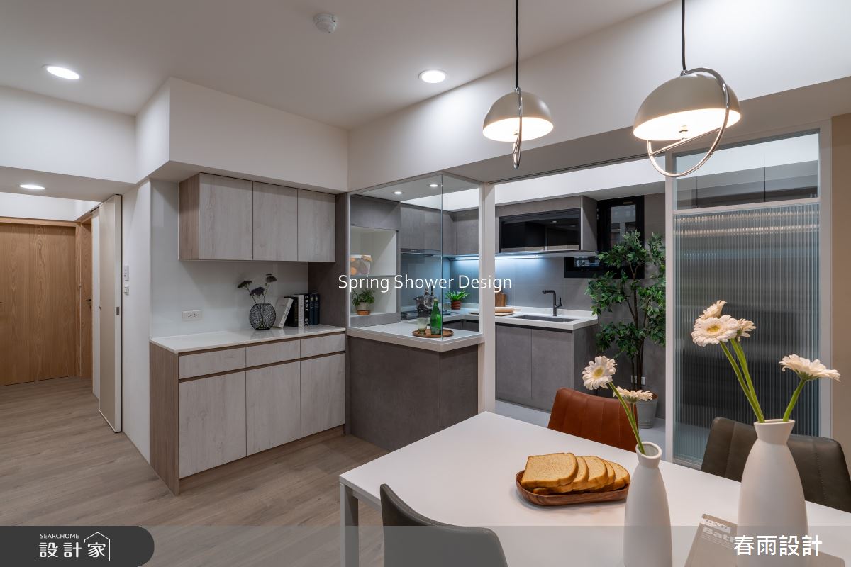 老屋(16~30年)＿現代風餐廳廚房案例圖片＿春雨設計＿春雨_254 花旗大廈之10