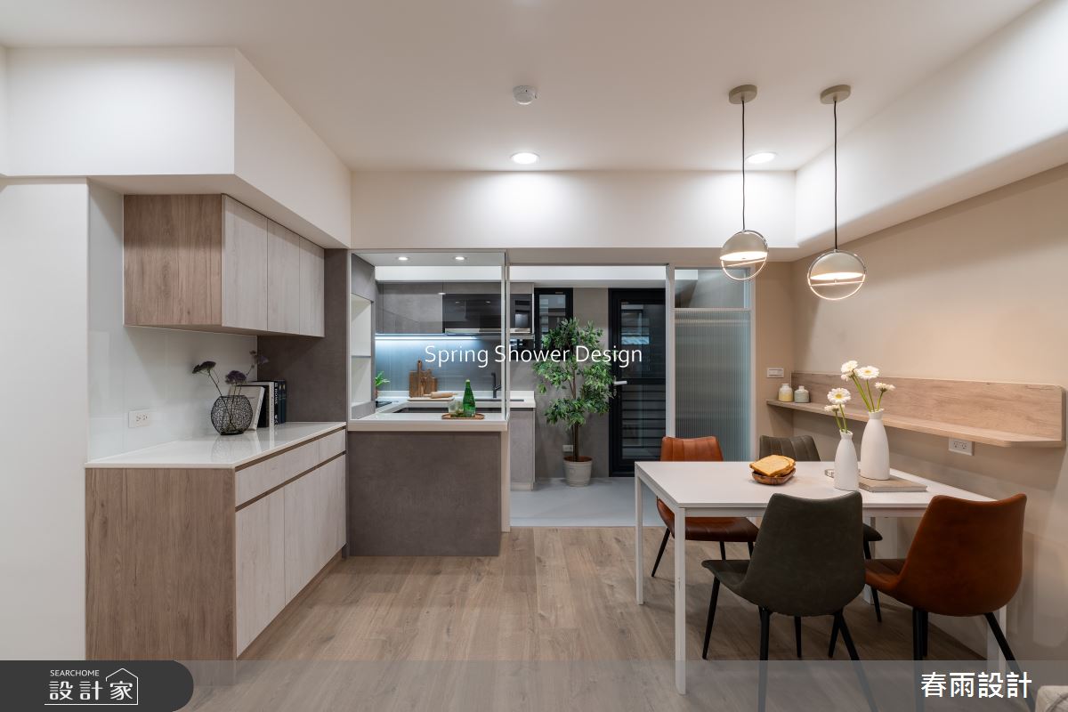 老屋(16~30年)＿現代風餐廳廚房案例圖片＿春雨設計＿春雨_254 花旗大廈之11