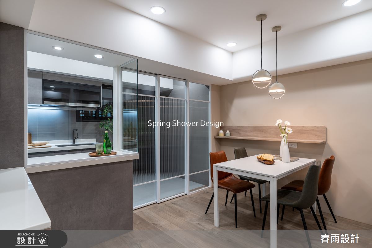 老屋(16~30年)＿現代風餐廳廚房案例圖片＿春雨設計＿春雨_254 花旗大廈之12
