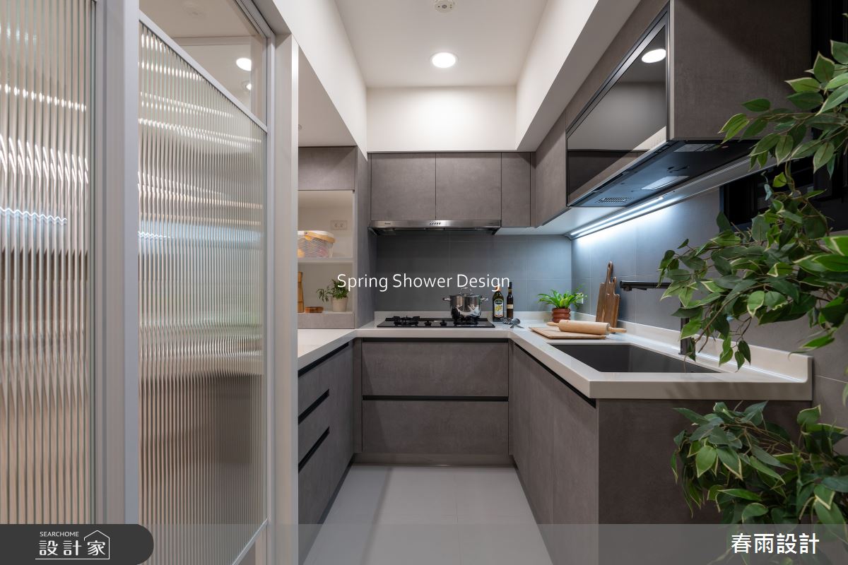 老屋(16~30年)＿現代風廚房案例圖片＿春雨設計＿春雨_254 花旗大廈之14