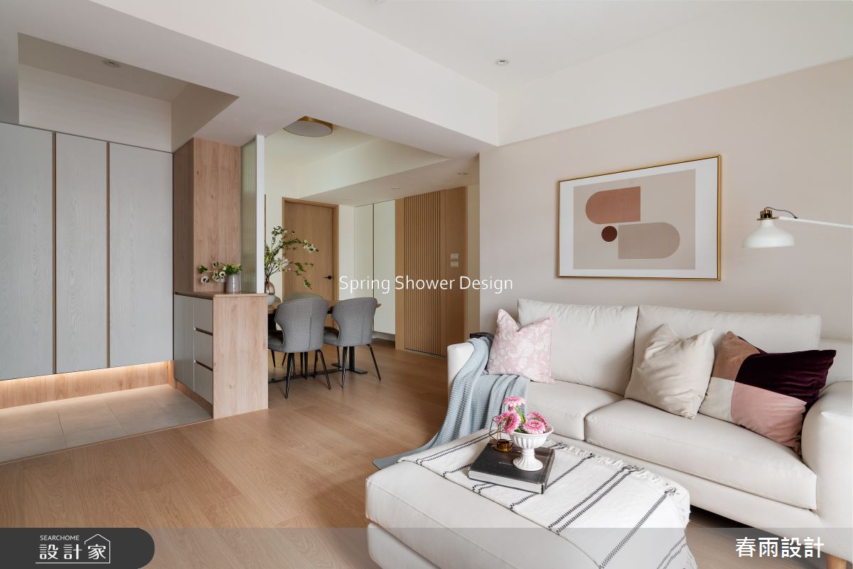 老屋(16~30年)＿簡約風玄關客廳餐廳案例圖片＿春雨設計＿春雨_260 民族星鑽之3