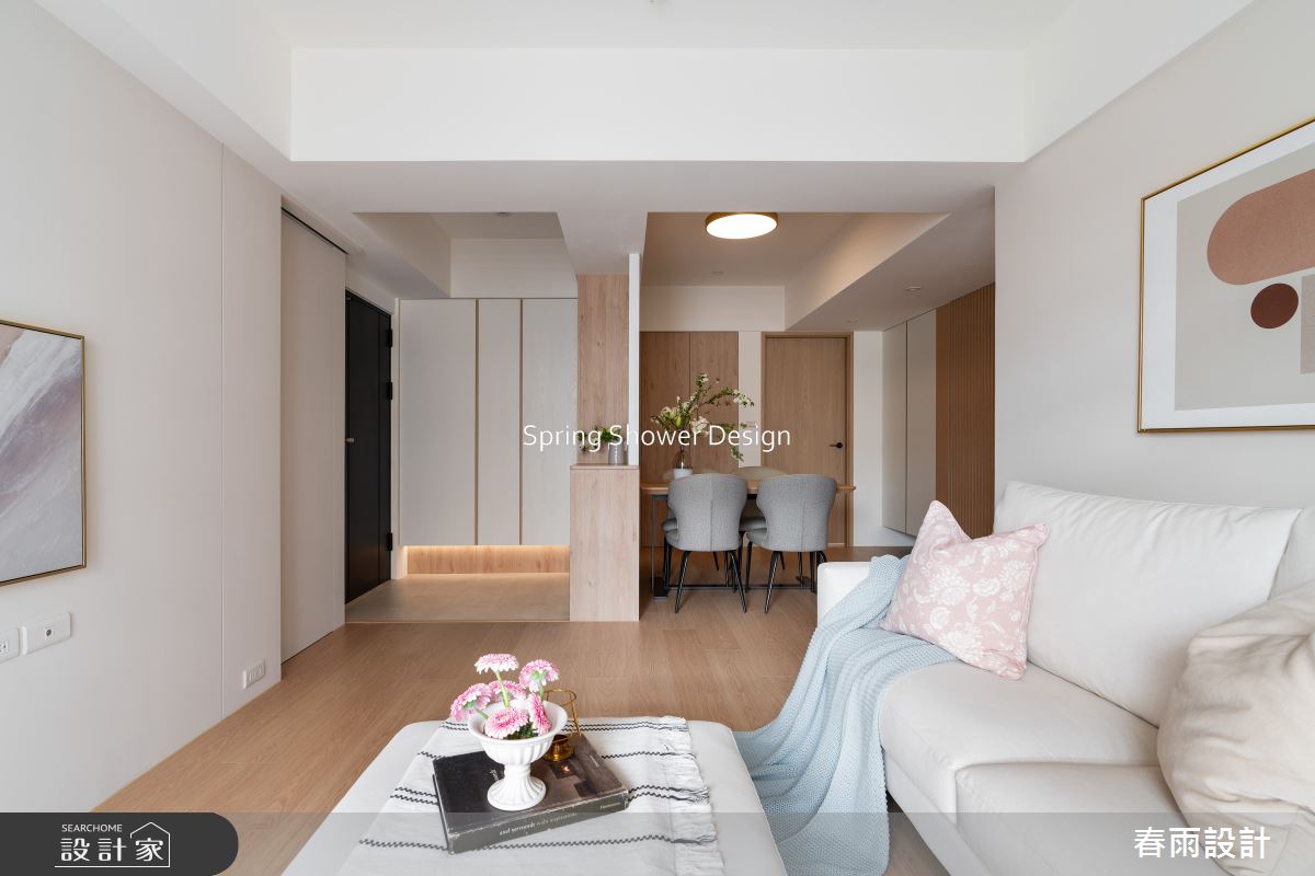 老屋(16~30年)＿簡約風玄關客廳餐廳案例圖片＿春雨設計＿春雨_260 民族星鑽之4