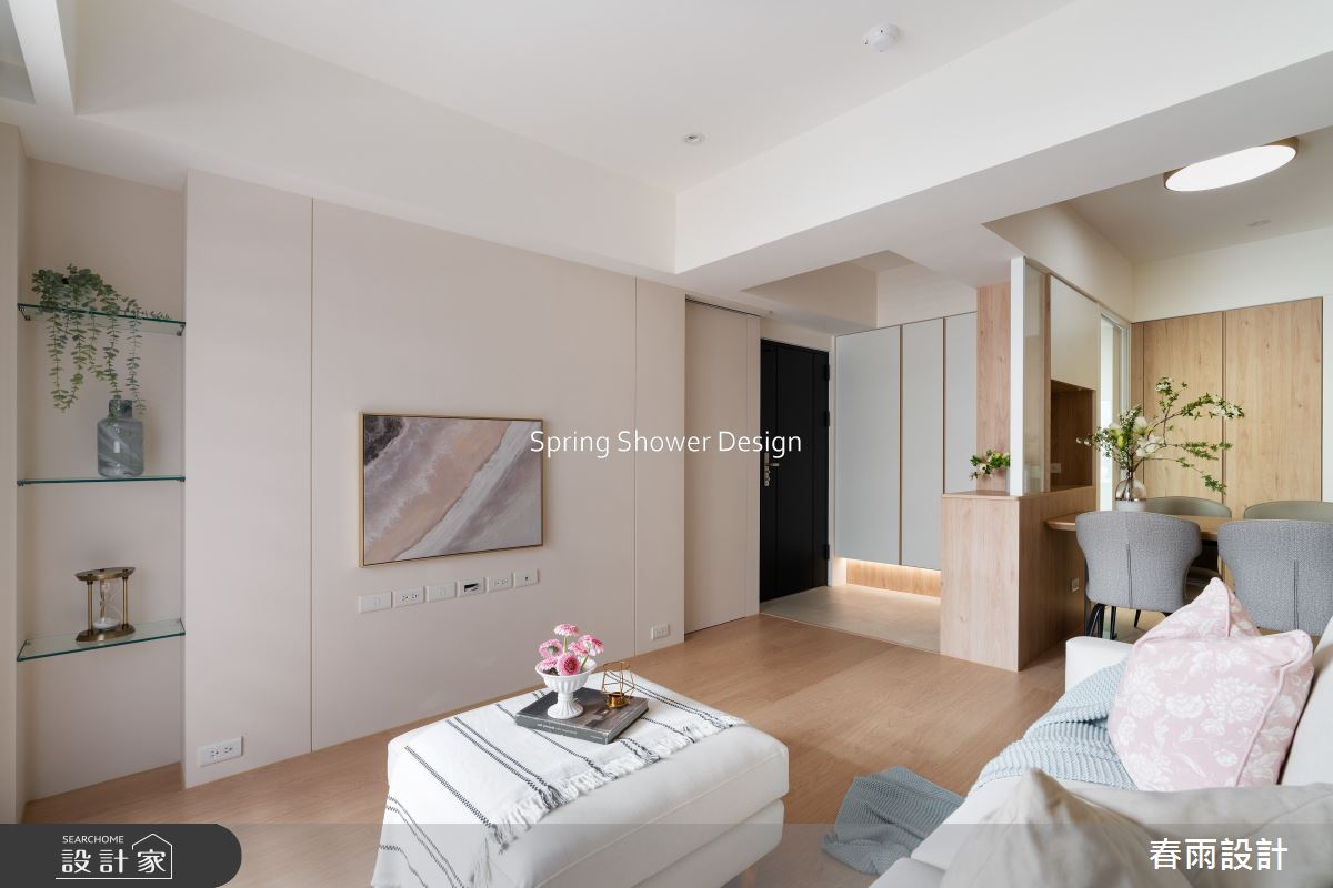 老屋(16~30年)＿簡約風玄關客廳案例圖片＿春雨設計＿春雨_260 民族星鑽之12