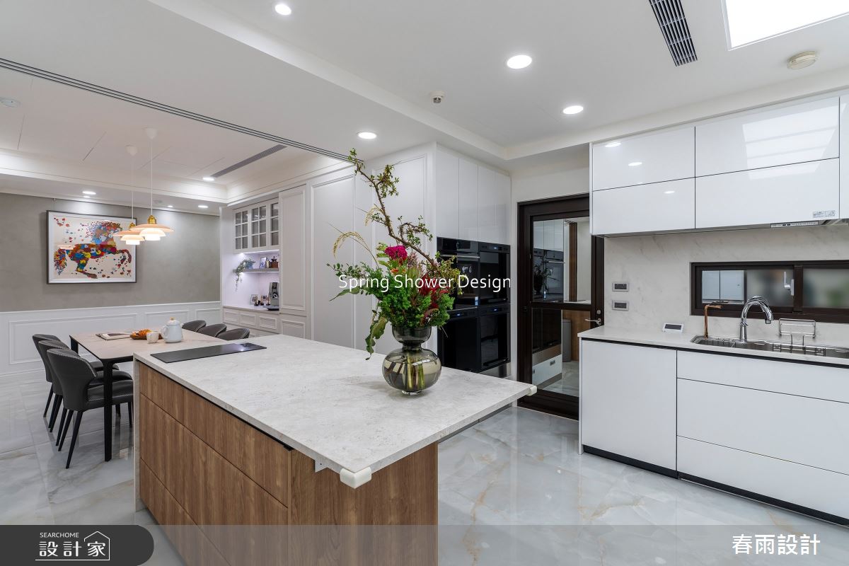 老屋(16~30年)＿美式風餐廳廚房中島案例圖片＿春雨設計＿春雨_265 元大欽品之16