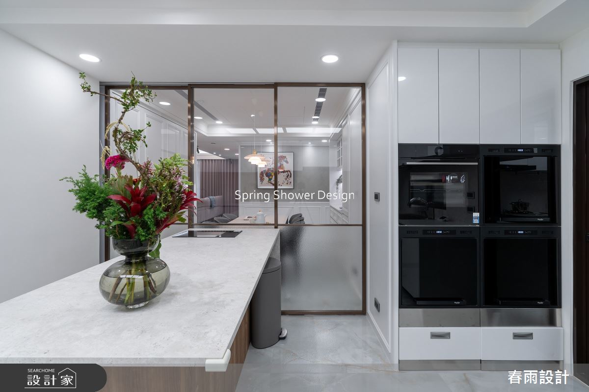 老屋(16~30年)＿美式風廚房中島案例圖片＿春雨設計＿春雨_265 元大欽品之17