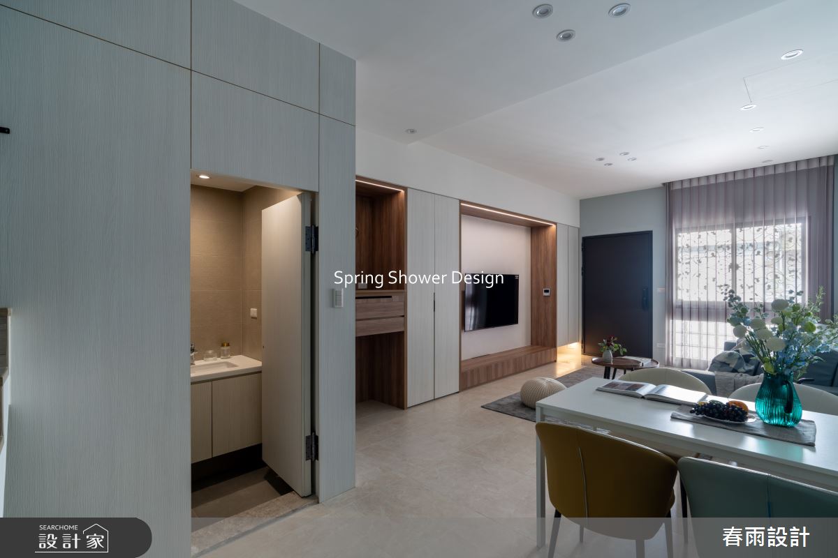 老屋(16~30年)＿現代風客廳餐廳浴室案例圖片＿春雨設計＿春雨_266 忠信街之7