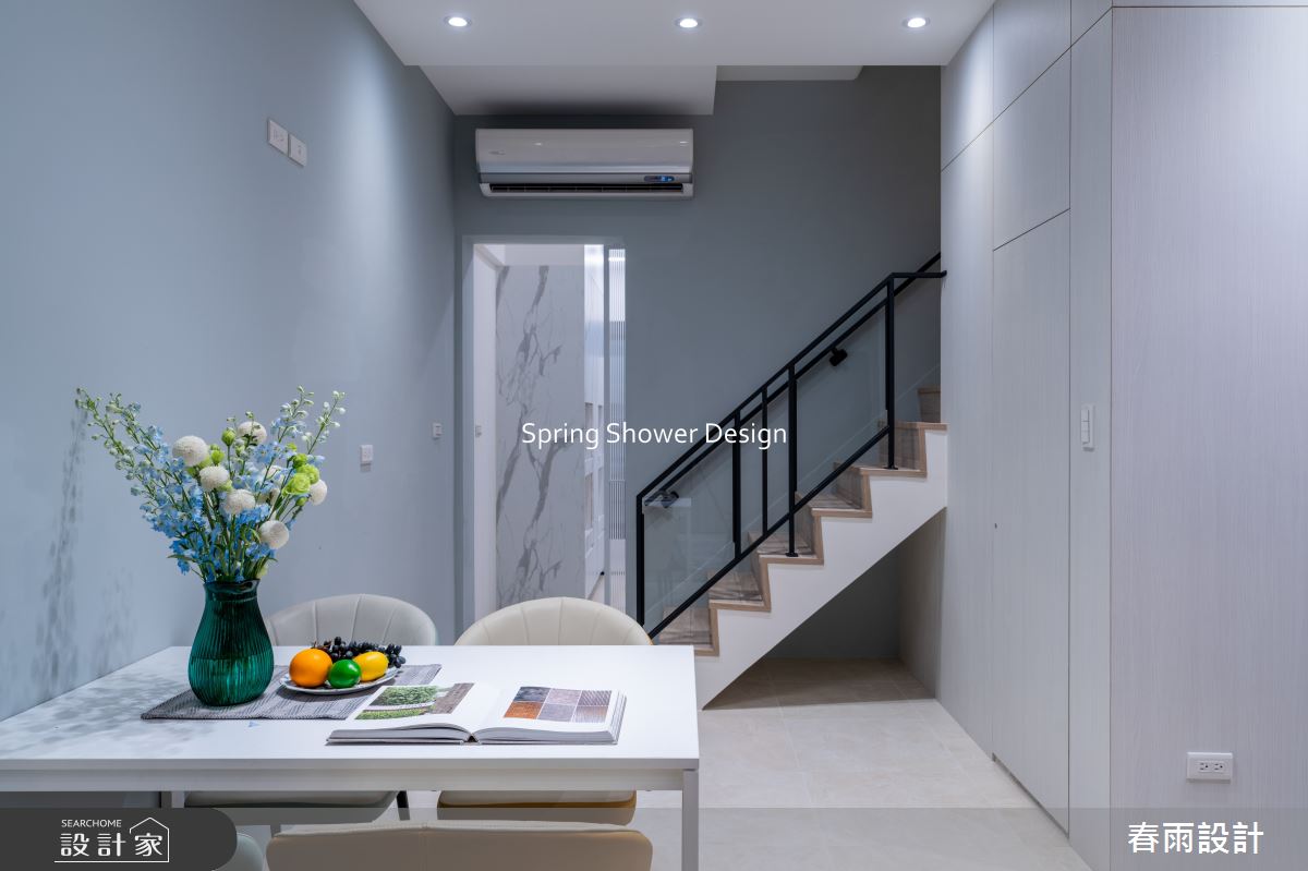 老屋(16~30年)＿現代風餐廳樓梯案例圖片＿春雨設計＿春雨_266 忠信街之9