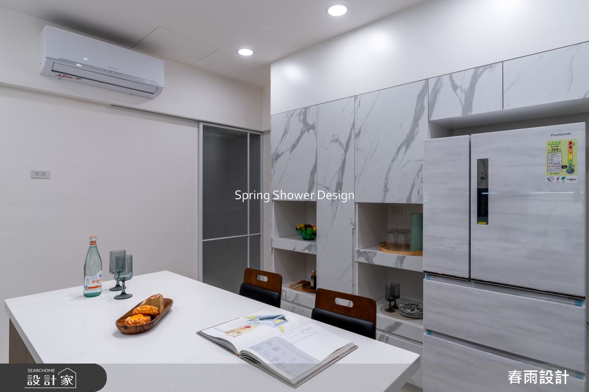 老屋(16~30年)＿現代風廚房中島案例圖片＿春雨設計＿春雨_266 忠信街之11