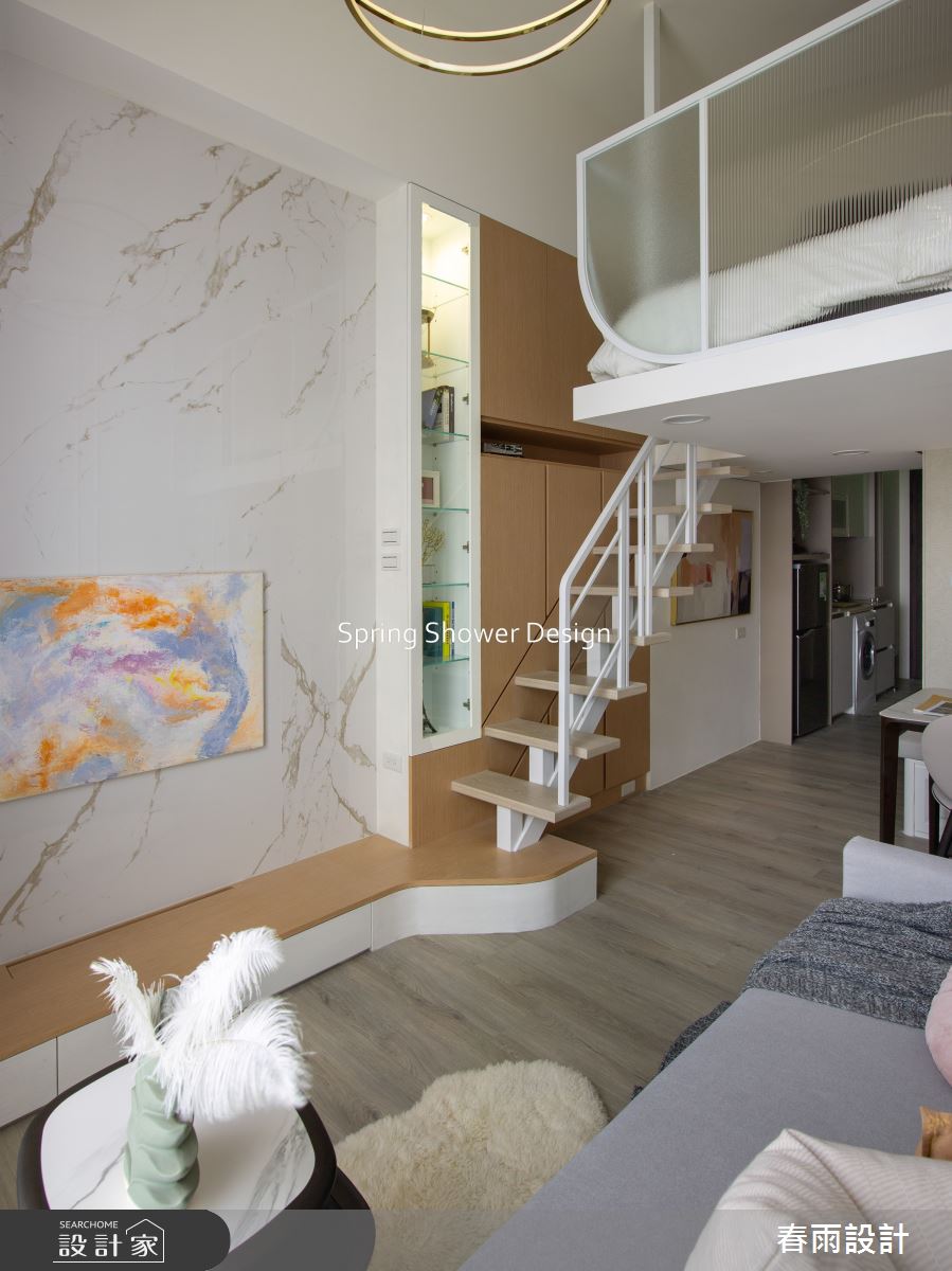 新成屋(5年以下)＿美式風客廳樓梯案例圖片＿春雨設計＿春雨_273 中山Q1之21