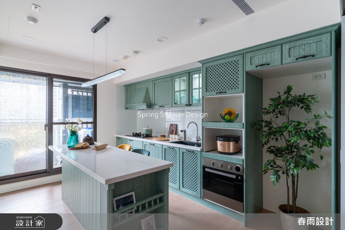 新成屋(5年以下)＿現代風廚房中島案例圖片＿春雨設計＿春雨_276 河家歡之11
