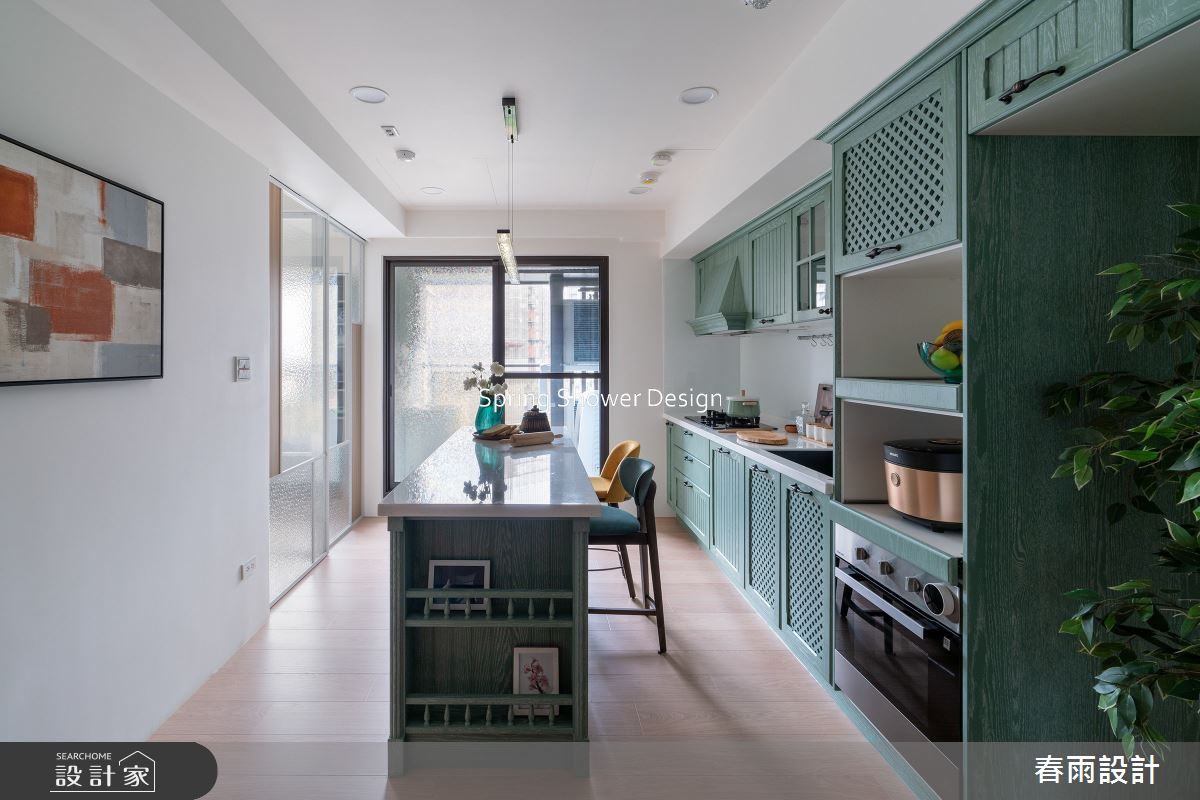 新成屋(5年以下)＿現代風廚房中島案例圖片＿春雨設計＿春雨_276 河家歡之12