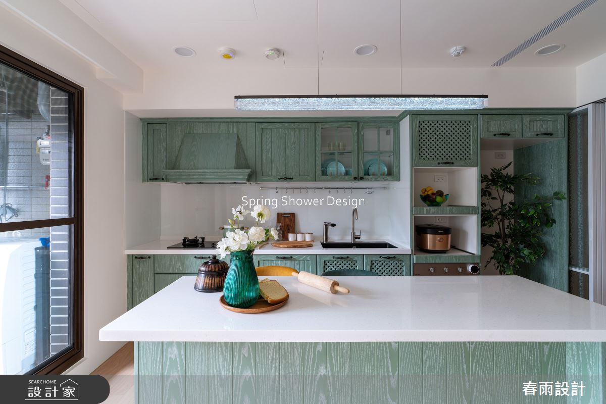 新成屋(5年以下)＿現代風廚房中島案例圖片＿春雨設計＿春雨_276 河家歡之14