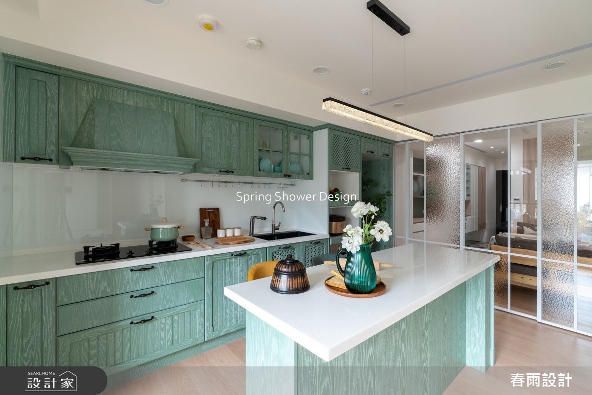 新成屋(5年以下)＿現代風廚房中島案例圖片＿春雨設計＿春雨_276 河家歡之15