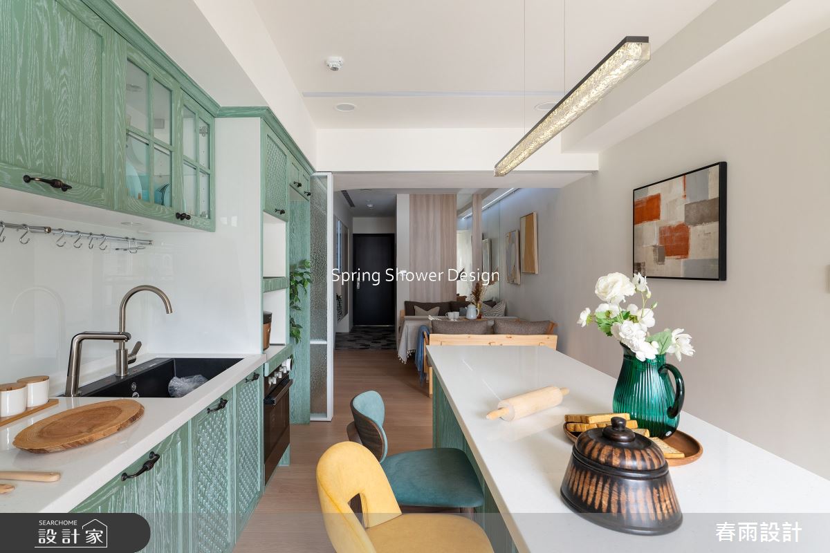 新成屋(5年以下)＿現代風客廳餐廳廚房中島案例圖片＿春雨設計＿春雨_276 河家歡之17
