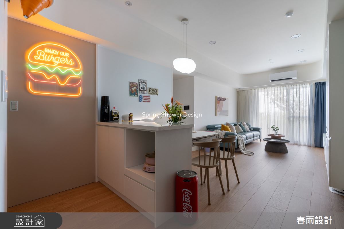 30坪新成屋(5年以下)＿現代風客廳餐廳中島案例圖片＿春雨設計＿春雨_278 華相楓2之4