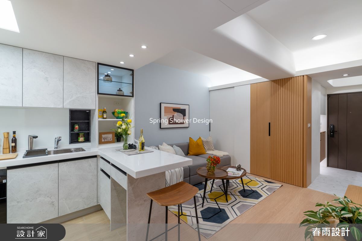 老屋(16~30年)＿現代風玄關客廳餐廳廚房案例圖片＿春雨設計＿春雨_281 昇陽大地之7