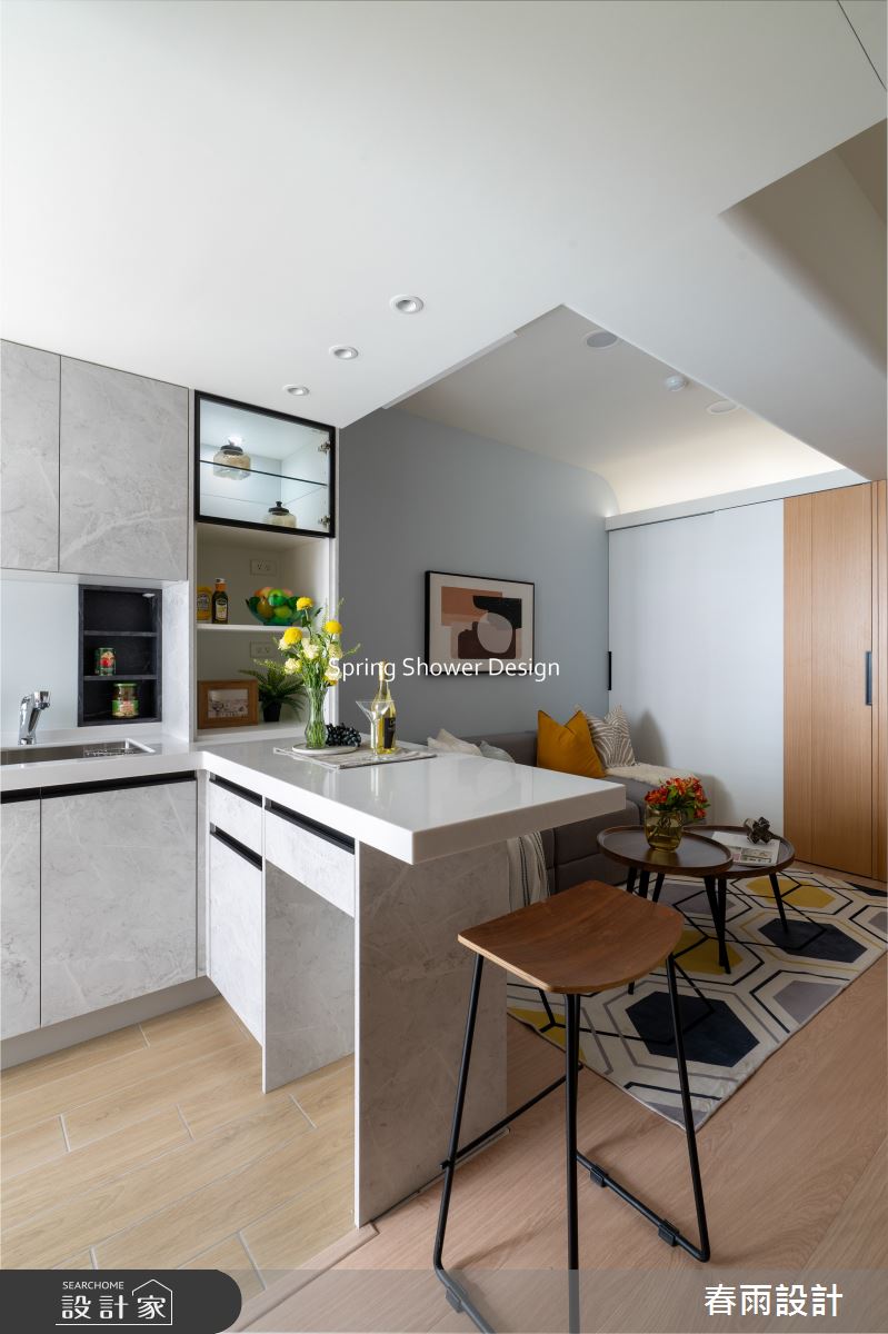 老屋(16~30年)＿現代風餐廳中島案例圖片＿春雨設計＿春雨_281 昇陽大地之15