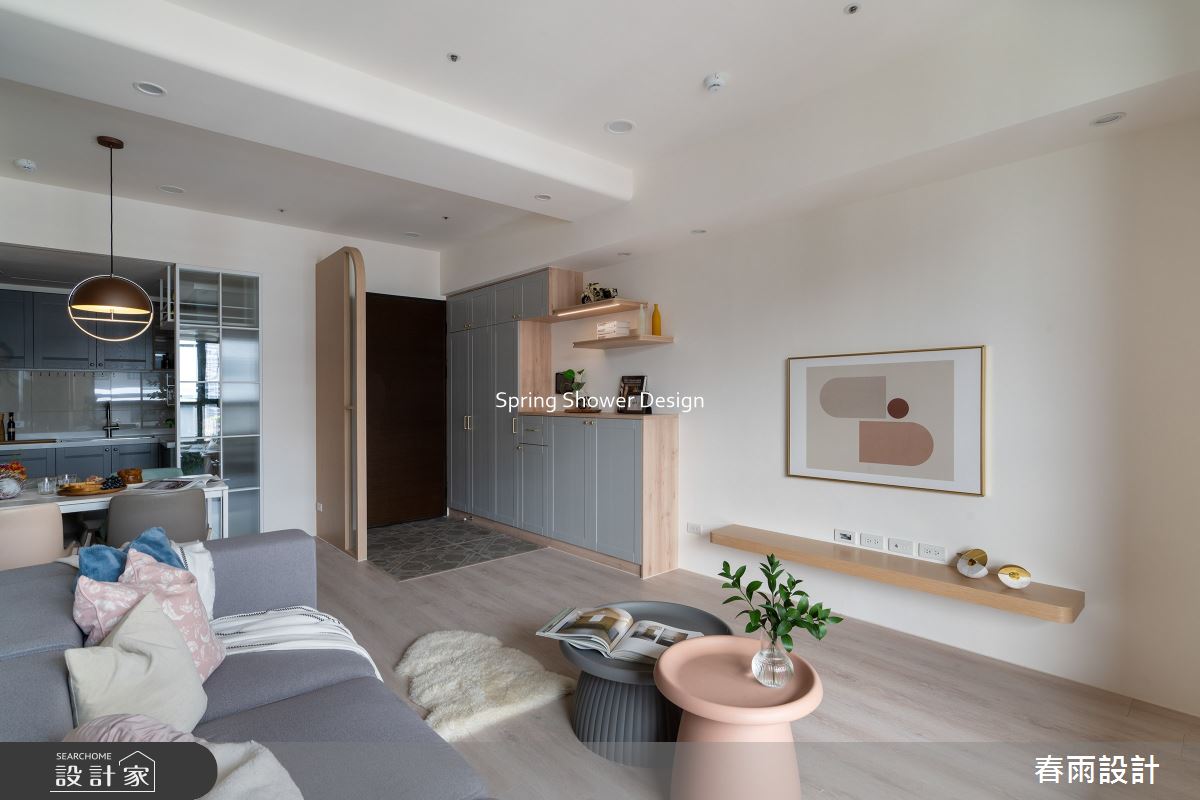 新成屋(5年以下)＿美式風玄關客廳案例圖片＿春雨設計＿春雨_282 雅朵花園之13