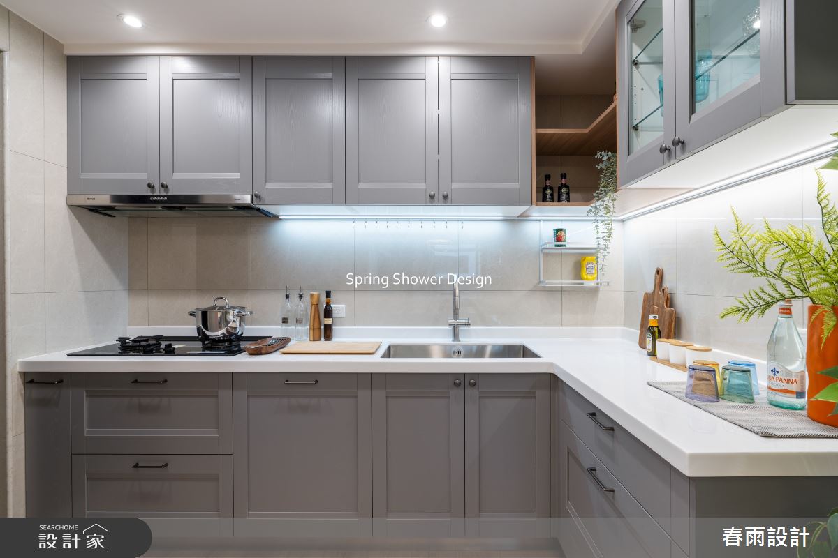 新成屋(5年以下)＿美式風廚房案例圖片＿春雨設計＿春雨_282 雅朵花園之18