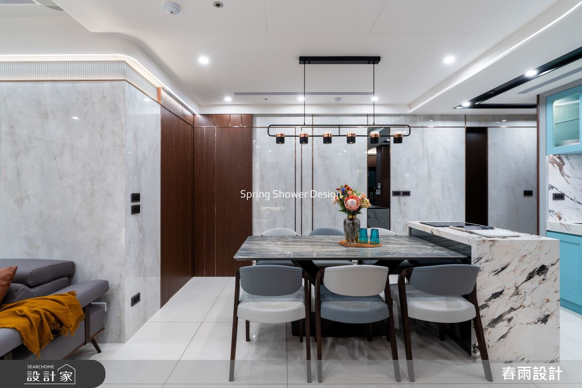 新成屋(5年以下)＿現代風餐廳中島案例圖片＿春雨設計＿春雨_283 築禾交響院之5