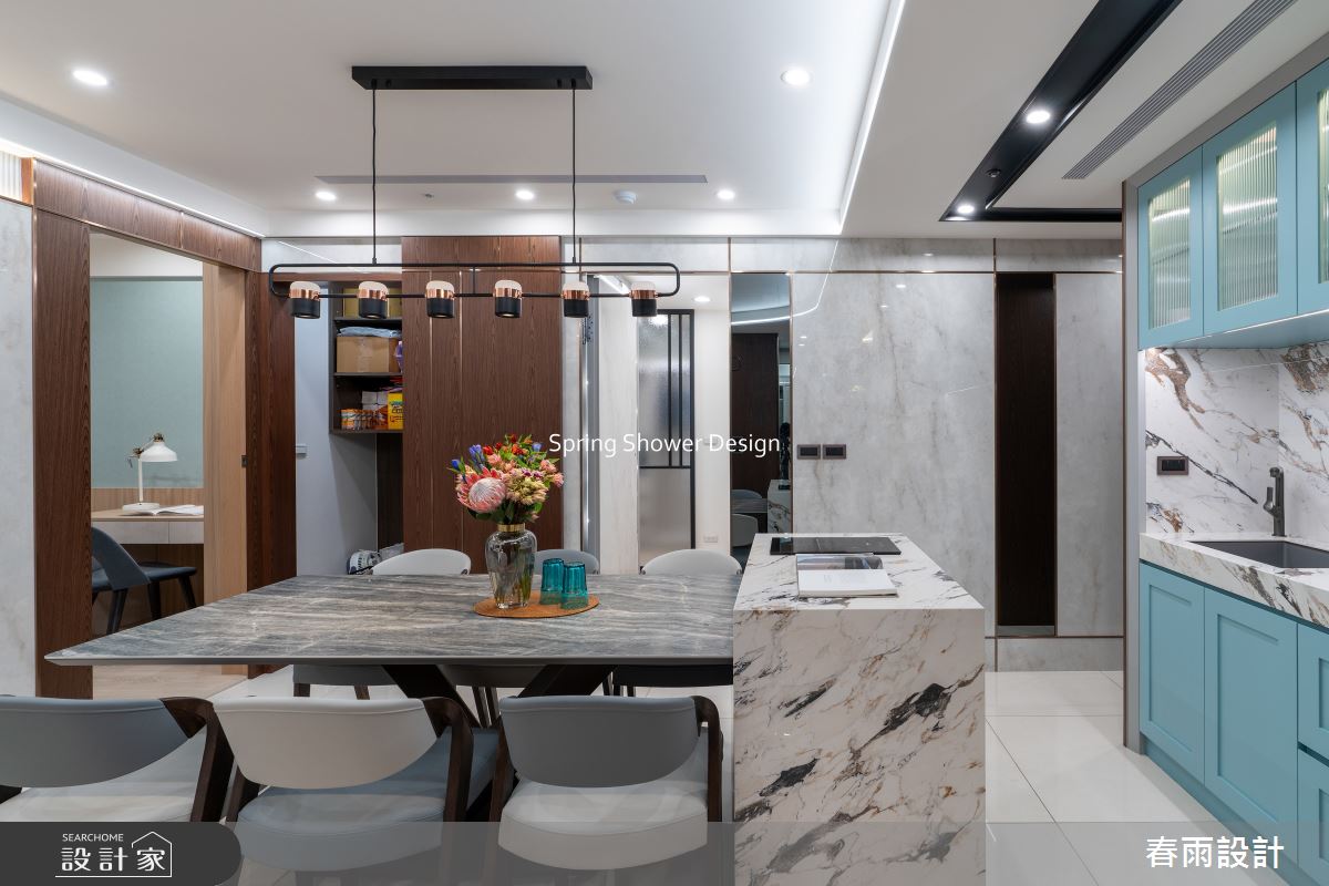 新成屋(5年以下)＿現代風餐廳中島案例圖片＿春雨設計＿春雨_283 築禾交響院之6