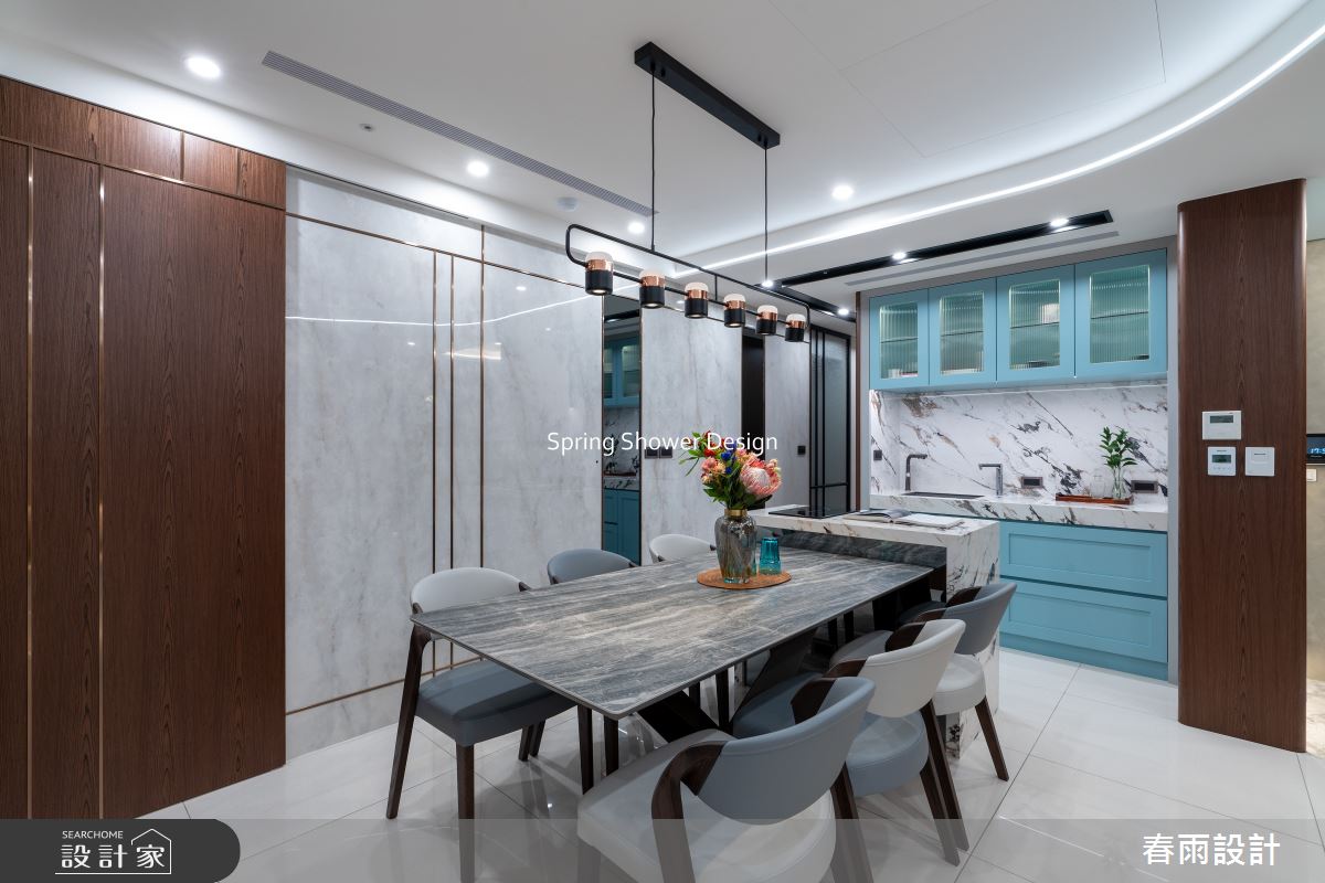 新成屋(5年以下)＿現代風餐廳中島案例圖片＿春雨設計＿春雨_283 築禾交響院之7