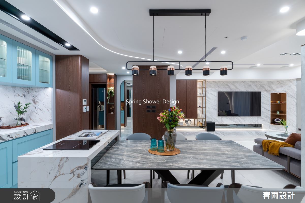 新成屋(5年以下)＿現代風餐廳中島案例圖片＿春雨設計＿春雨_283 築禾交響院之11