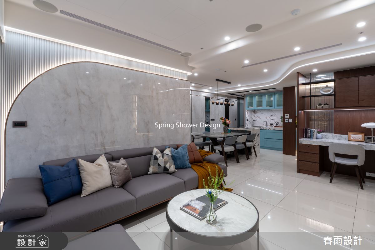 新成屋(5年以下)＿現代風客廳餐廳書房案例圖片＿春雨設計＿春雨_283 築禾交響院之16
