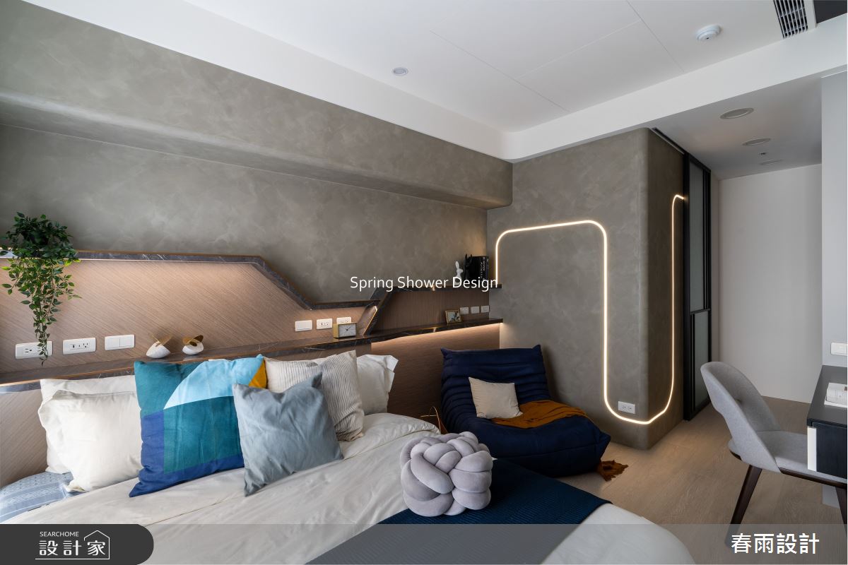新成屋(5年以下)＿現代風臥室案例圖片＿春雨設計＿春雨_283 築禾交響院之37