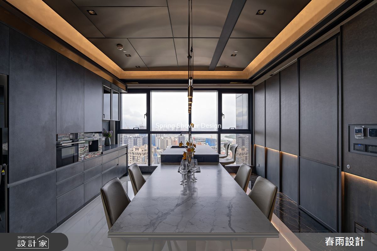 新成屋(5年以下)＿現代風餐廳中島案例圖片＿春雨設計＿春雨_292 三輝玳門之16