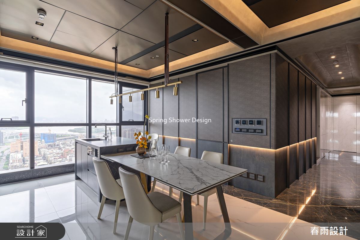 新成屋(5年以下)＿現代風餐廳中島案例圖片＿春雨設計＿春雨_292 三輝玳門之17