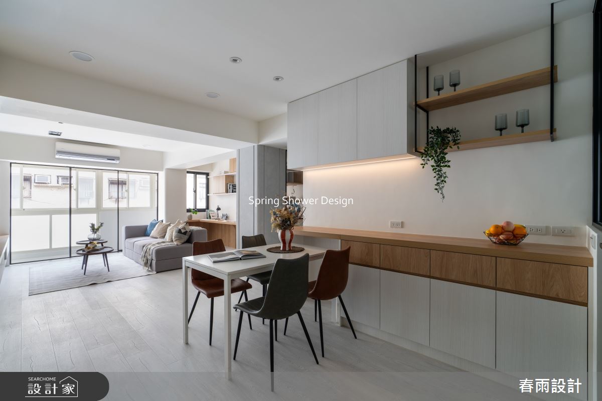 老屋(16~30年)＿北歐風客廳餐廳案例圖片＿春雨設計＿春雨_294 復興北路之4