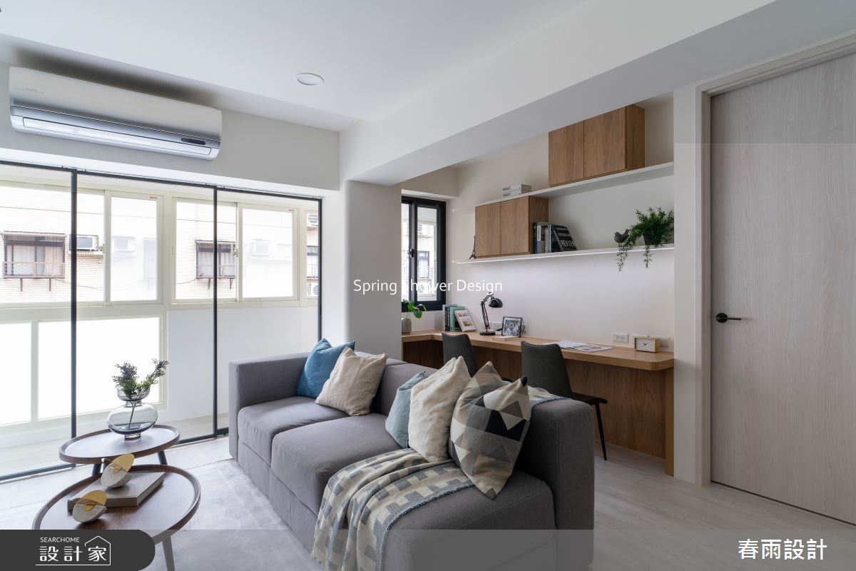 老屋(16~30年)＿北歐風客廳書房工作區案例圖片＿春雨設計＿春雨_294 復興北路之17