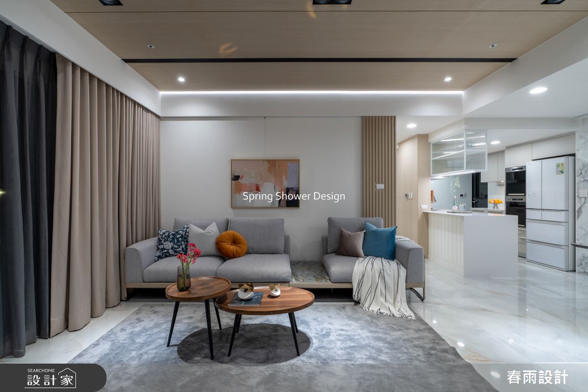 新成屋(5年以下)＿現代風客廳廚房中島案例圖片＿春雨設計＿春雨_295 總統傑仕堡之11