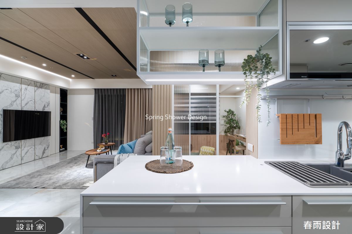 新成屋(5年以下)＿現代風客廳廚房中島案例圖片＿春雨設計＿春雨_295 總統傑仕堡之21