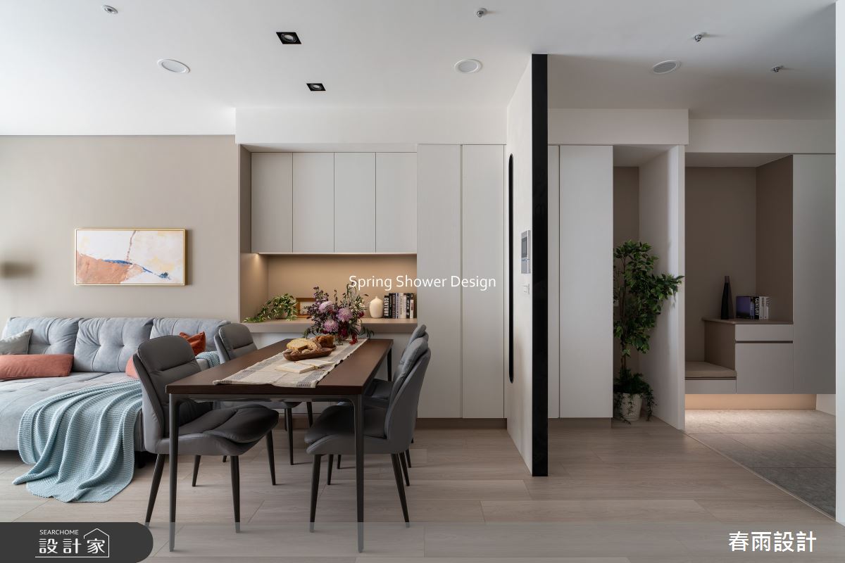 老屋(16~30年)＿現代風玄關客廳餐廳案例圖片＿春雨設計＿春雨_298 大學風呂之3