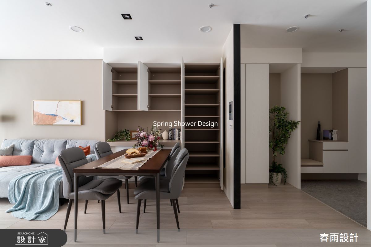 老屋(16~30年)＿現代風玄關客廳餐廳案例圖片＿春雨設計＿春雨_298 大學風呂之4