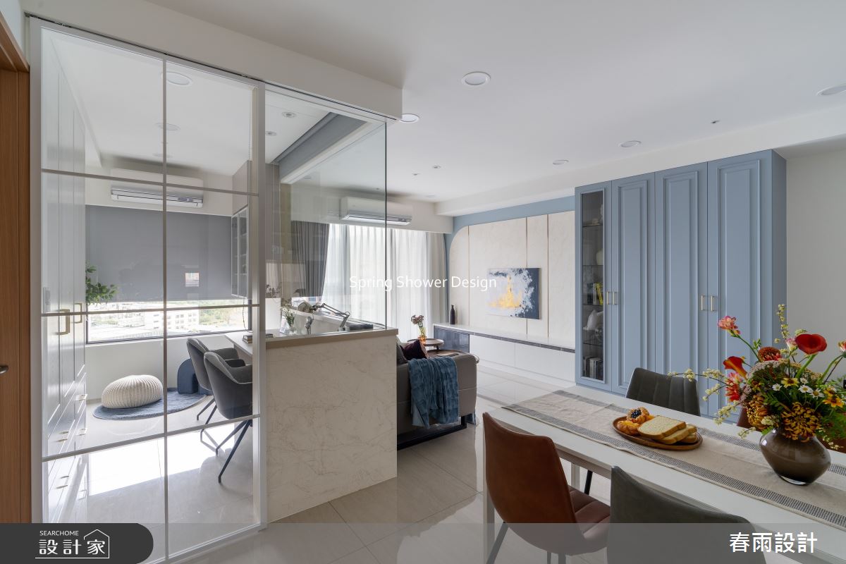 22坪新成屋(5年以下)＿現代風客廳餐廳書房案例圖片＿春雨設計＿春雨_302 宏延富山滙之12