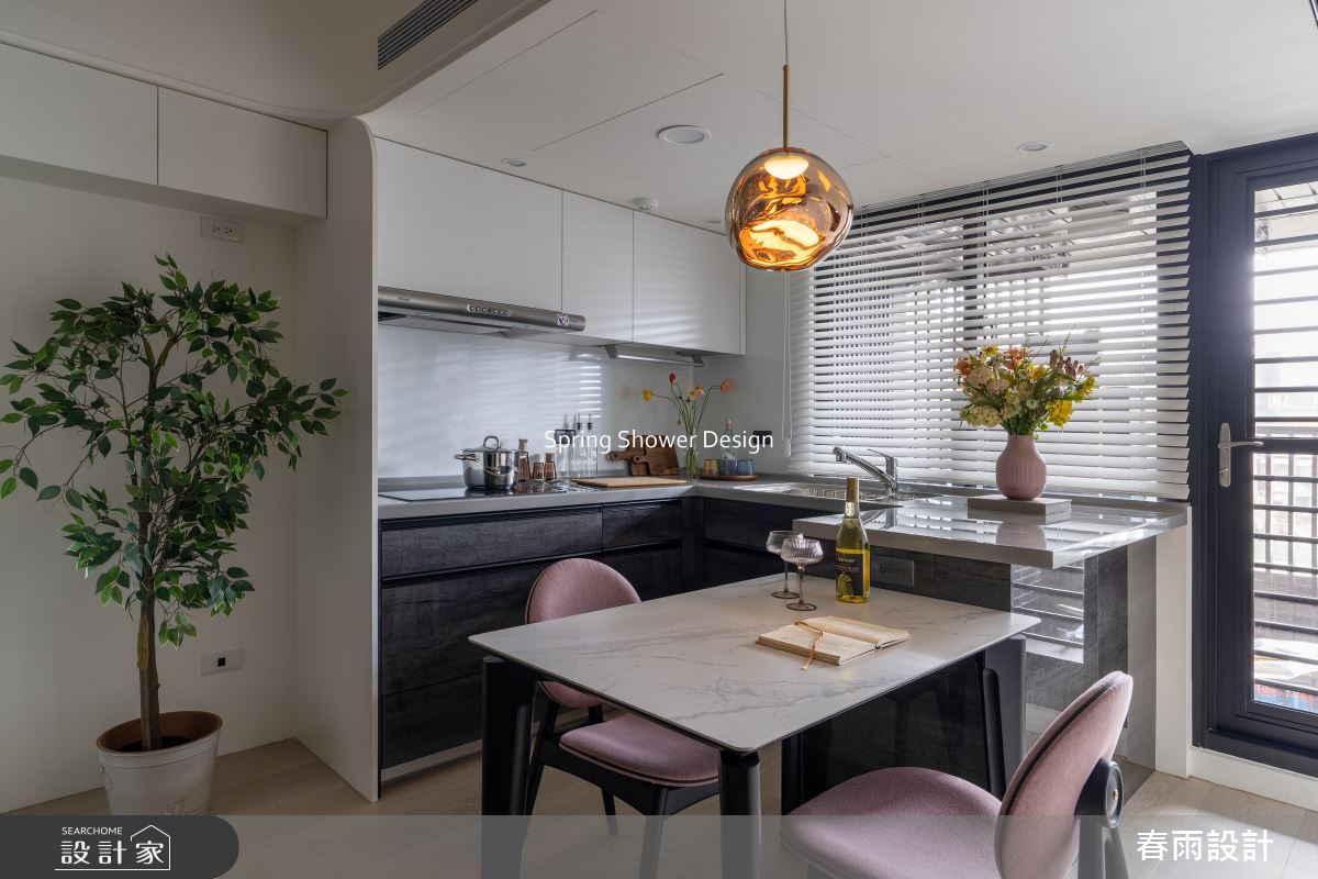 新成屋(5年以下)＿現代風餐廳廚房中島案例圖片＿春雨設計＿春雨_303 新橫濱之15