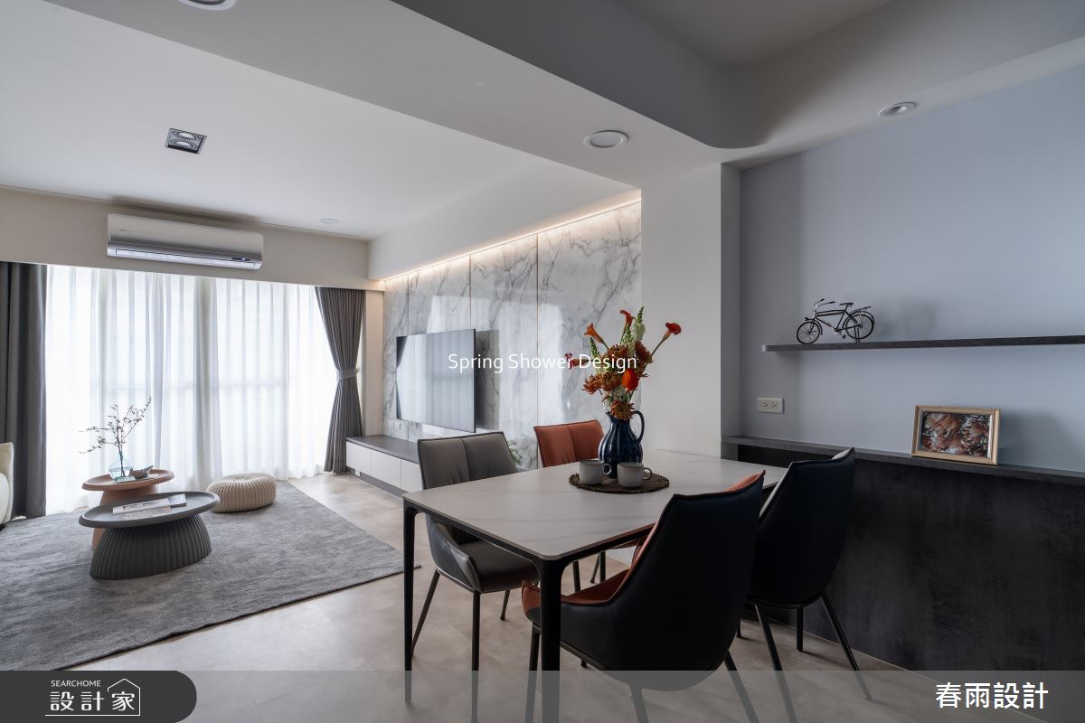 老屋(16~30年)＿現代風客廳餐廳案例圖片＿春雨設計＿春雨_305 慶城街之6