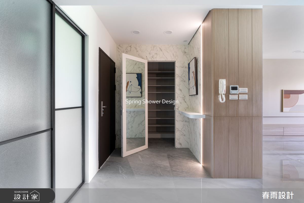 老屋(16~30年)＿現代風玄關案例圖片＿春雨設計＿春雨_306 北投明德路之2