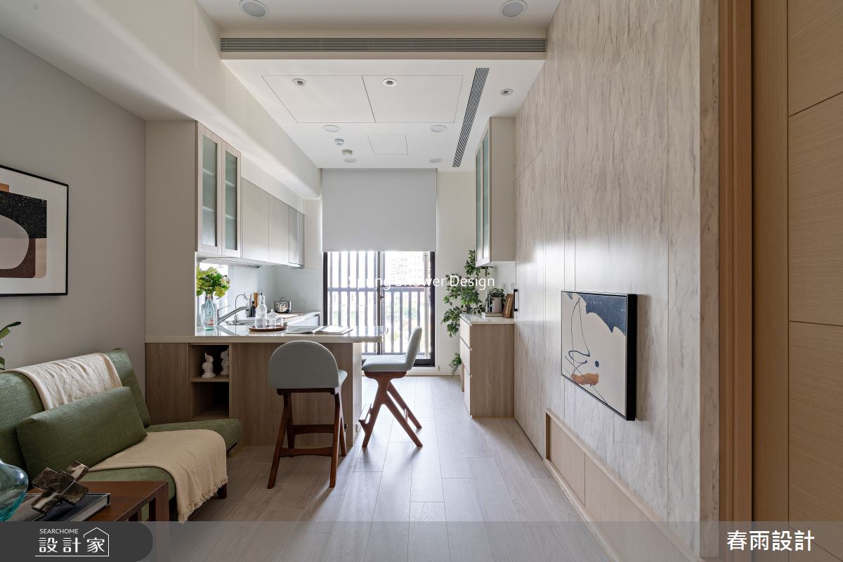 新成屋(5年以下)＿北歐風客廳廚房中島案例圖片＿春雨設計＿春雨_310 昇陽逸居之7